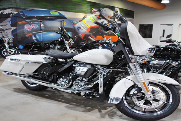 White police motorcycle